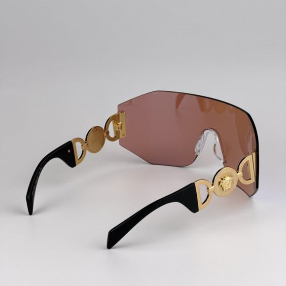 Versace VE2258 1002MA BRAND NEW Sunglasses Pink Mirrored Blue Shield Unisex main image 10